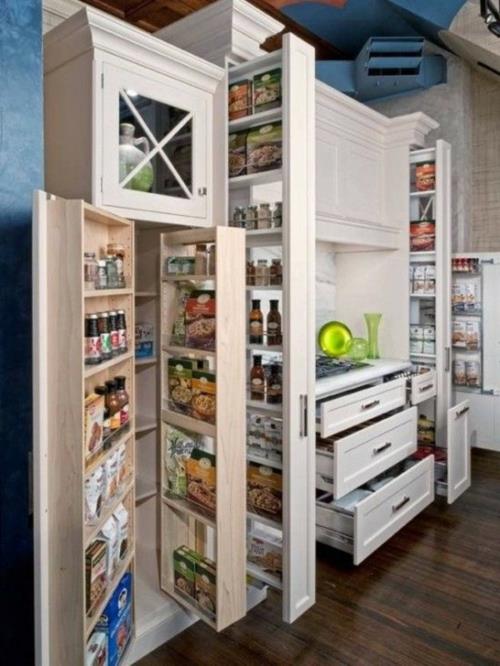pomysły kuchenne system szafek z dużą ilością miejsca do przechowywania