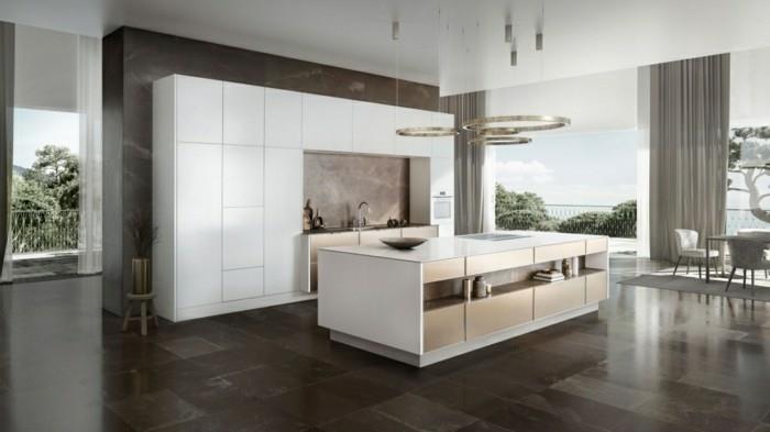 planification de cuisine cuisines siematic design moderne ameublement de cuisine carreaux de granit suspensions rondes
