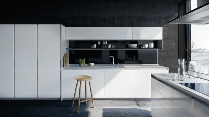 design de cuisine design de cuisine moderne meubles de cuisine blancs murs en béton