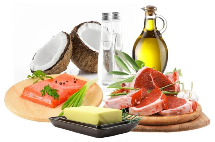 régime cétogène graisses saines acides gras huile de noix de coco huile d'olive saumon beurre viande