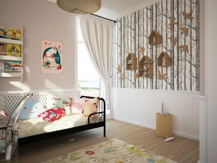 meubles pour enfants coussins tapis colorés belle décoration murale