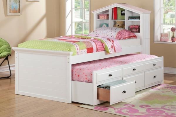 Skonfiguruj kolorowy dywanik do pokoju dziecięcego z podwójną szufladą łóżka
