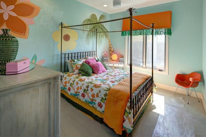 design de chambre d'enfant design de couleur fraîche de style tropical