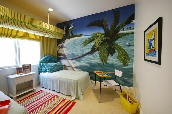 papier peint photo de palmier de style tropical design de chambre d'enfants