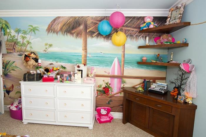 créer une chambre d'enfant de style tropical aménager une aire de jeux