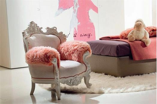 meble do pokoju dziecięcego di liddo perego dziewczyny sypialnia różowy fotel
