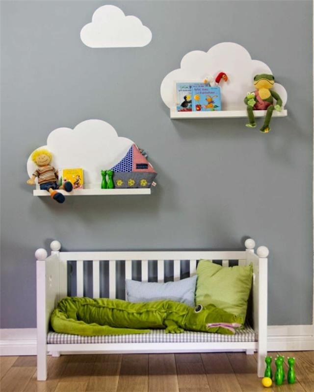 mur de chambre d'enfant couleur mur de chambre de bébé design mur de lit de bébé design gris