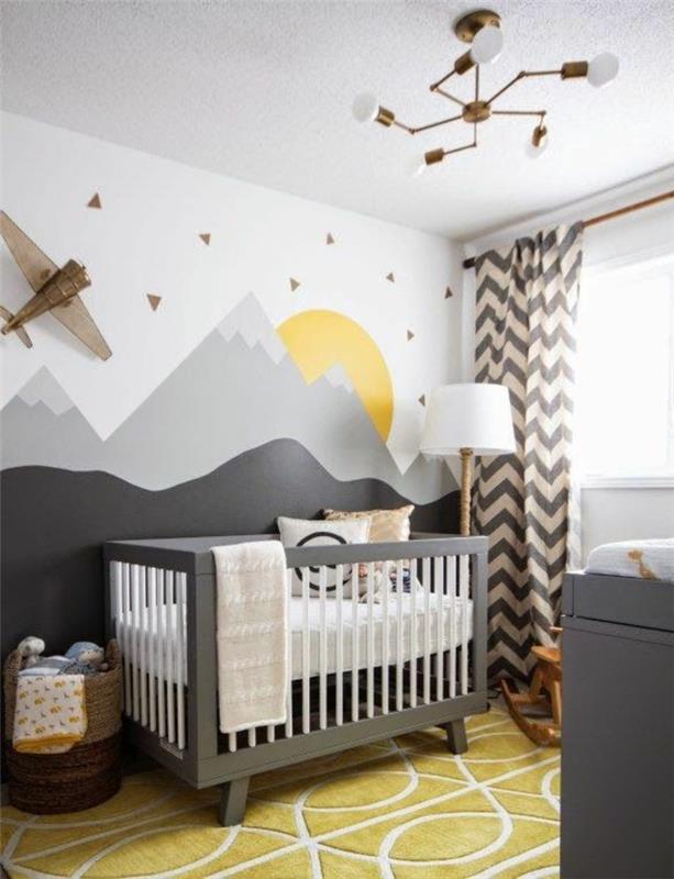 couleur des murs de la chambre d'enfants lit de bébé design de chambre de bébé
