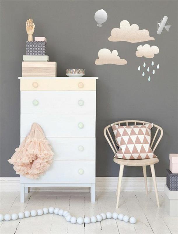 couleur de mur de chambre d'enfant mur de conception de chambre de bébé gris design