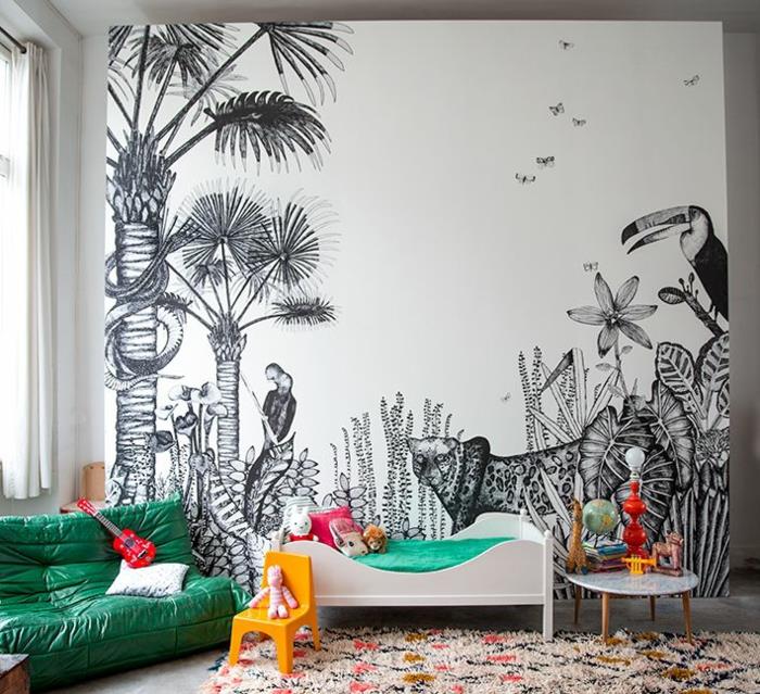 peinture murale de la chambre des enfants design mural créatif de la chambre de bébé