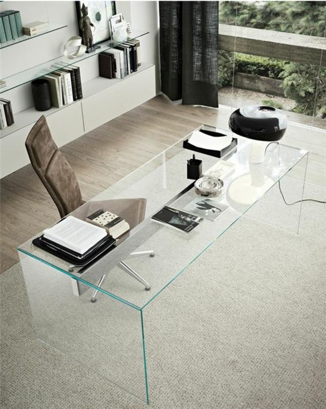 klasyczne meble biurowe szklane biurko do biura domowego