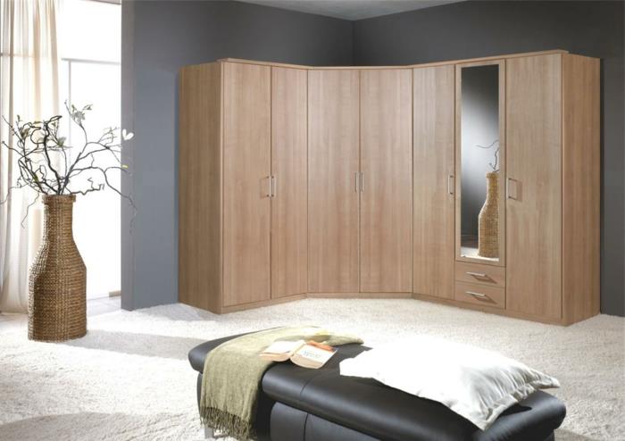 armoire design chambre ameublement banc en cuir vase de sol