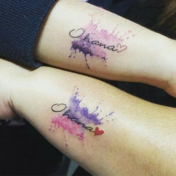 idées de petits tatouages ​​ohana tattoo