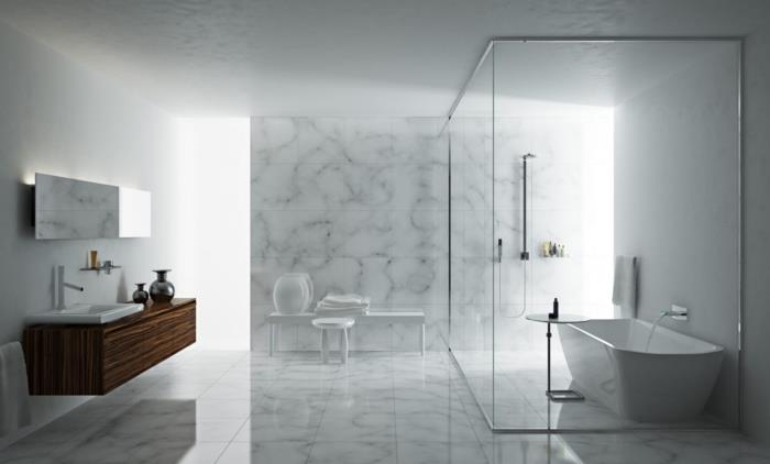 Ustaw małą łazienkę z wanną wolnostojące owalne stoliki boczne kabina prysznicowa nowoczesna kabina prysznicowa