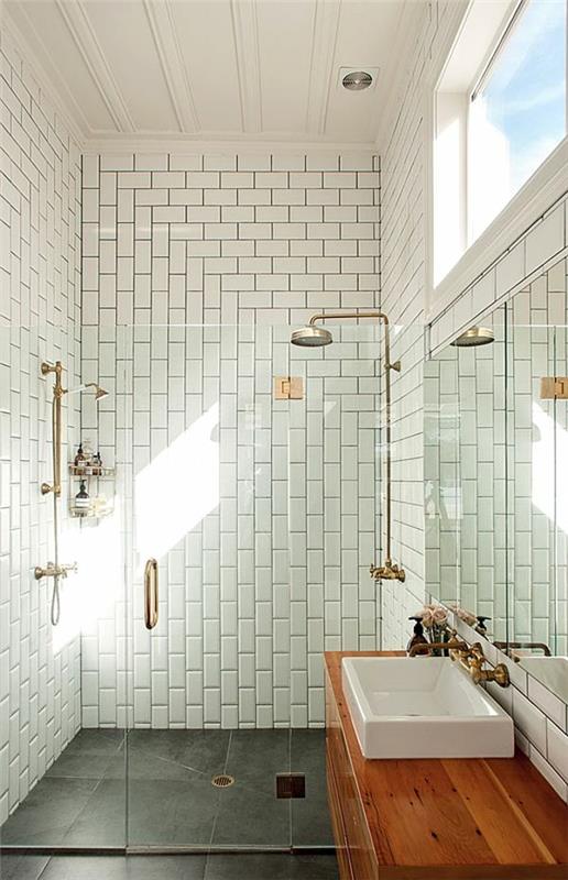 Petite salle de bain carrelage nettoyeur vapeur carrelage coulis couleurs douche au niveau du sol