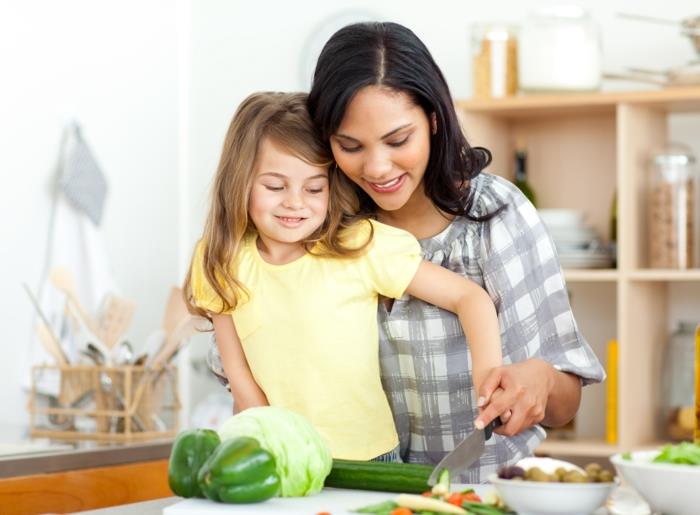 conseils de cuisine cuisiner avec des enfants mère fille