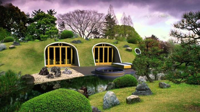 bâtiment écologique maison de hobbit maison de boue innovante nature