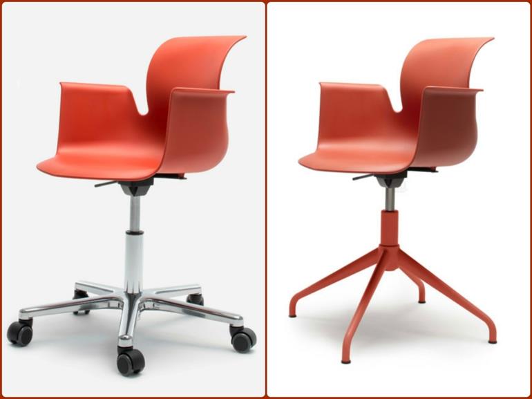 Constantin Grcic Pro Chaises Modernes Floetotto Chaise De Bureau Rouge Redimensionné