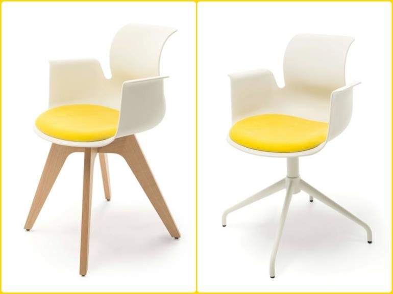 Constantin Grcic Pro Chaises Modernes Floetotto Blanc Jaune Soleil Redimensionné