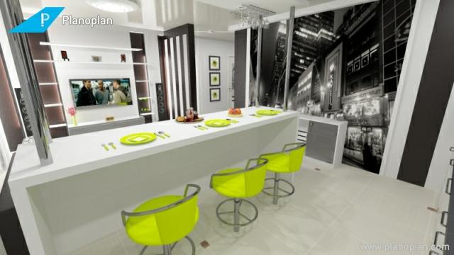 planificateur de salle gratuit planoplan conception de salle 3d cuisine îlot de cuisine