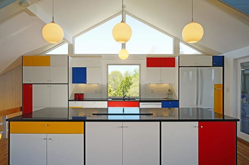Schöne Küchenfotos - Von moderner Kunst inspirierte Küche