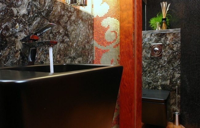 Japanischer Stil in der Badezimmerdekoration