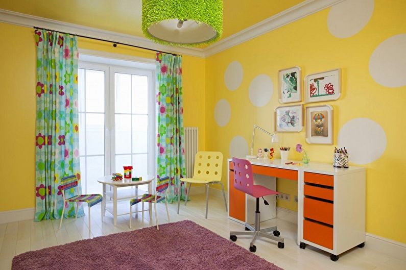 Nástěnná barva v dětském pokoji
