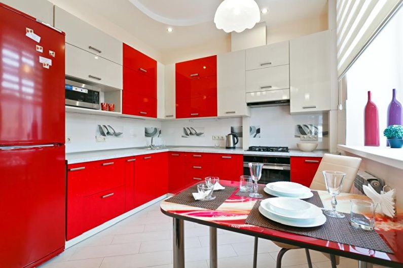 مطبخ أحمر (60 صورة): أفكار تصميم