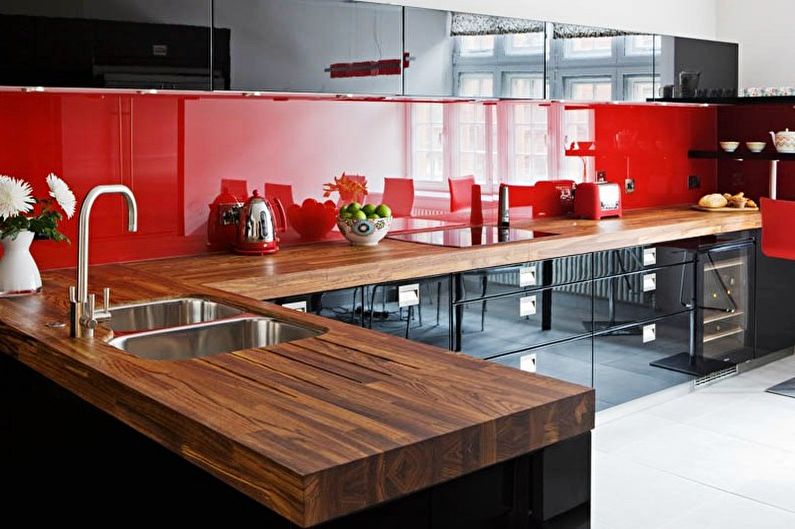 Červená a černá kuchyně: nápady na design (70 fotografií)