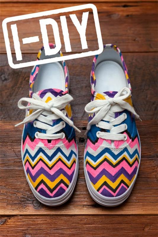 créez vous-même des idées d'artisanat créatif pour des échantillons de couleurs de chaussures pour adultes