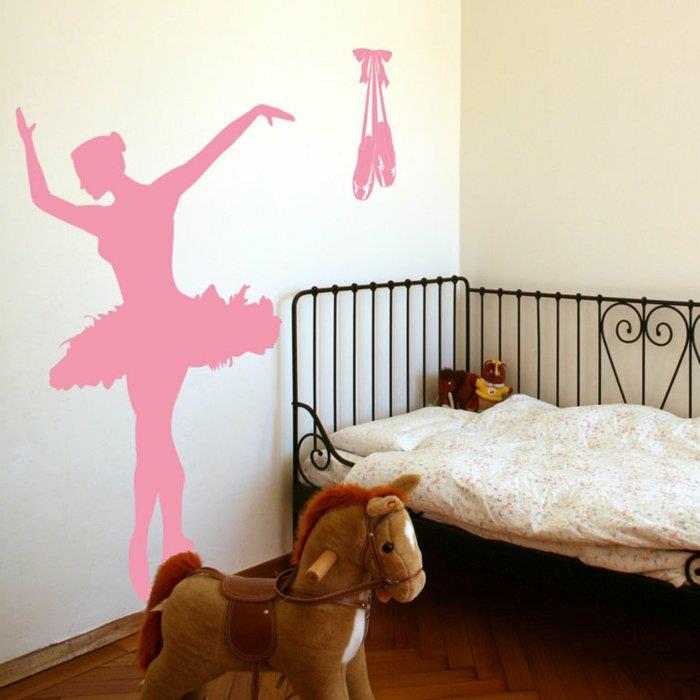 Kreatywne projektowanie ścian pokój dziewczyn udekoruj ściany różowa naklejka ścienna!