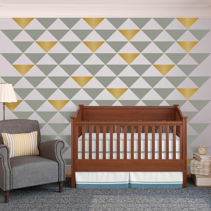 Motif mural design mural design mural design couleur triangles ethno