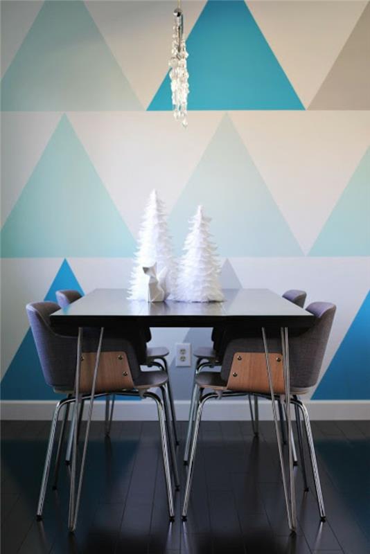 conception de mur créatif conception de mur conception de couleur triangles gigantesques