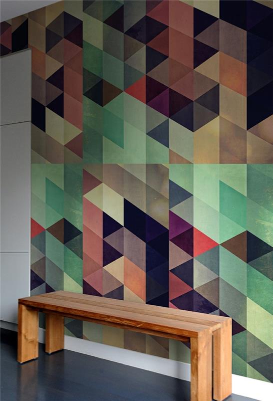 design mural créatif design mural design couleur triangles losanges