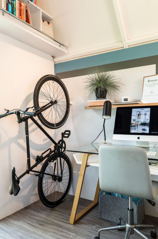 Nach den Manipulationen kann ein sauberes Fahrrad sogar im Homeoffice verstaut werden