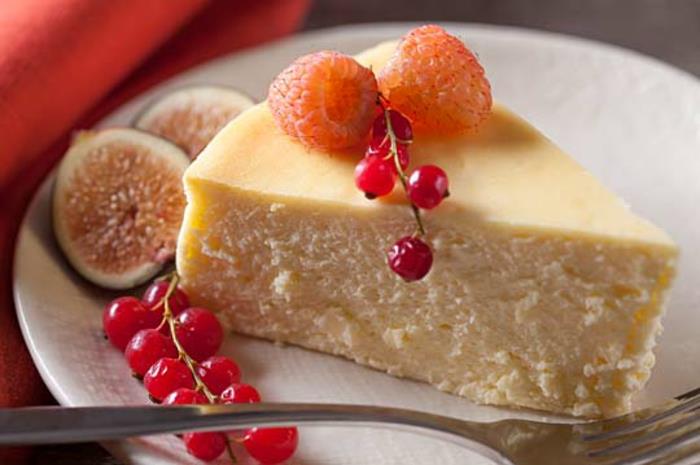cheesecake sans fond groseilles figues framboises