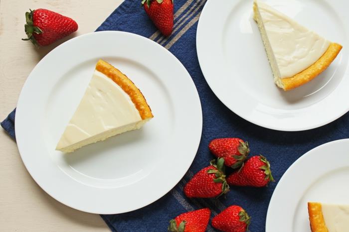 cheesecake sans base morceaux délicieux
