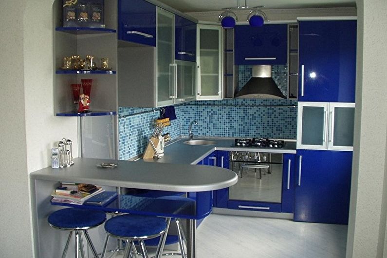 Интериорен дизайн на кухня 3 на 3 метра - снимка