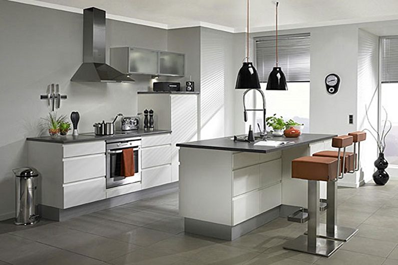 Küchen mit Bartheke - Foto