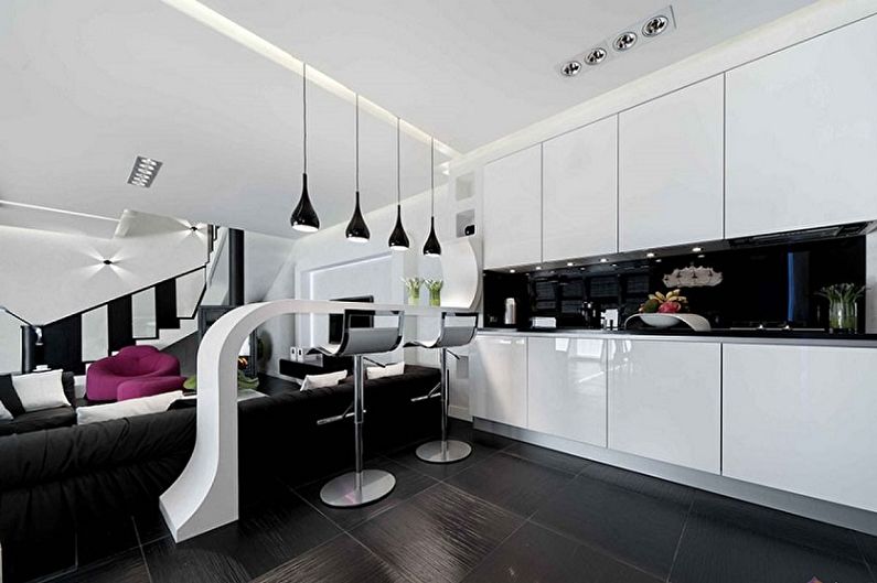 Küchen mit Bartheke - Foto