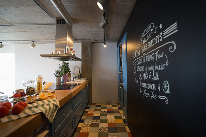 Стенна декорация - кухня в стил таванско помещение