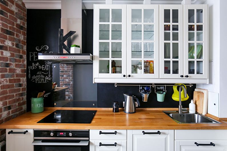 Престилка за кухнята в стил таванско помещение - снимка