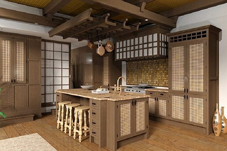 تصميم مطبخ على الطريقة اليابانية - أثاث