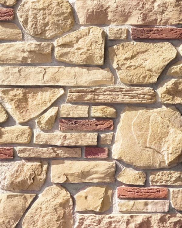 mur en pierre artificielle design terre cuite de couleur crème