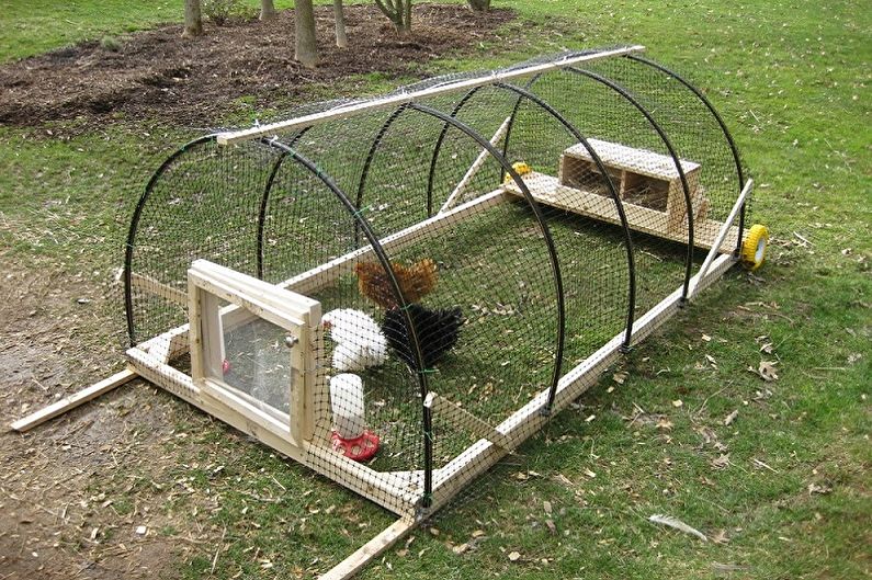 أنواع حظائر الدجاج DIY - حظائر خارجية
