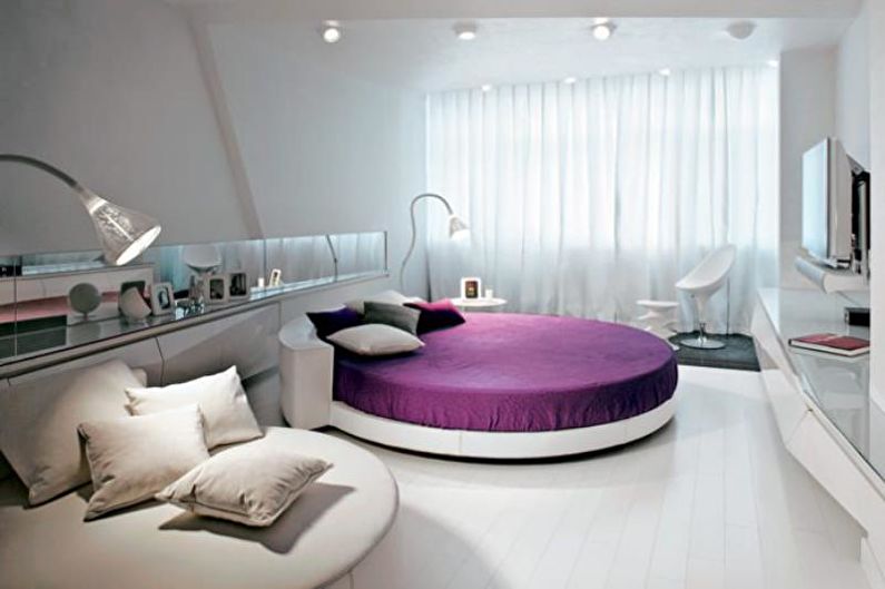 Schlafzimmer - Apartment-Design im High-Tech-Stil