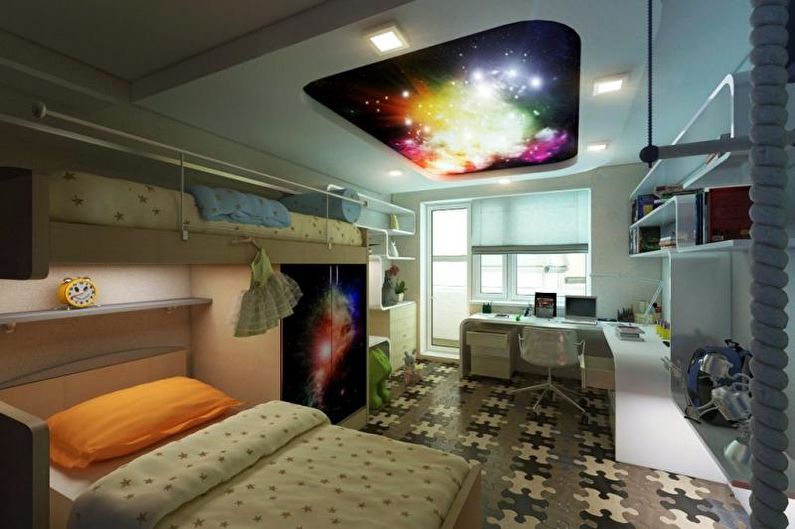 Kinderzimmer - Apartment-Design im High-Tech-Stil