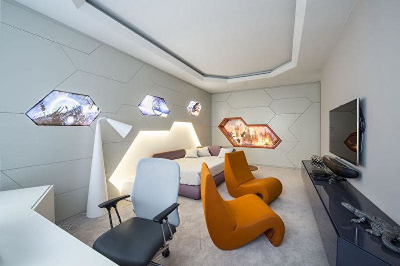 Innenarchitektur der Wohnung im High-Tech-Stil - Foto