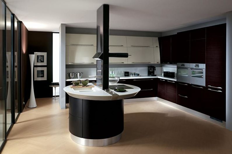 Küche - Wohnungsdesign im High-Tech-Stil