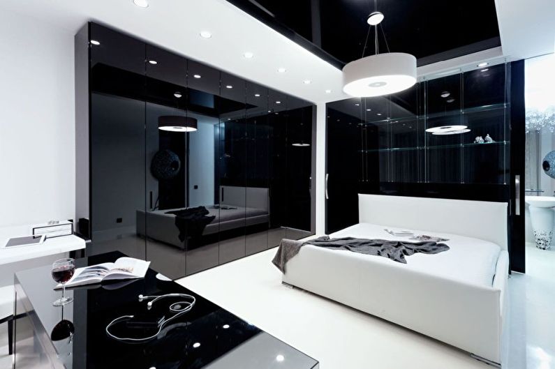 غرفة نوم - تصميم شقة بأسلوب التبسيط